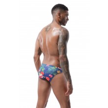 Floral men swimwear with pad